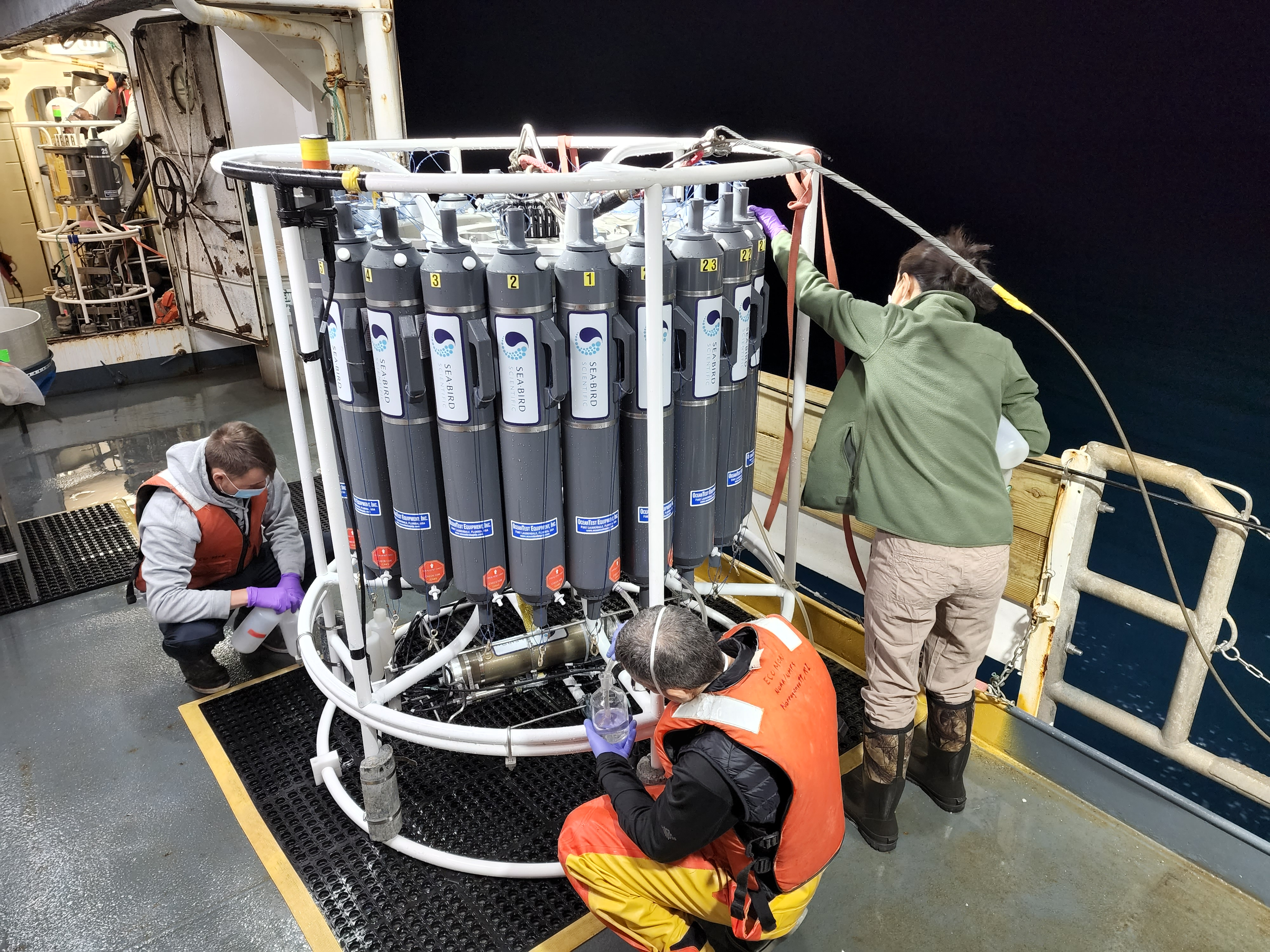 Image: Collecting Environmental DNA Samples on the 2022 Spring Ecosystem Monitoring Survey