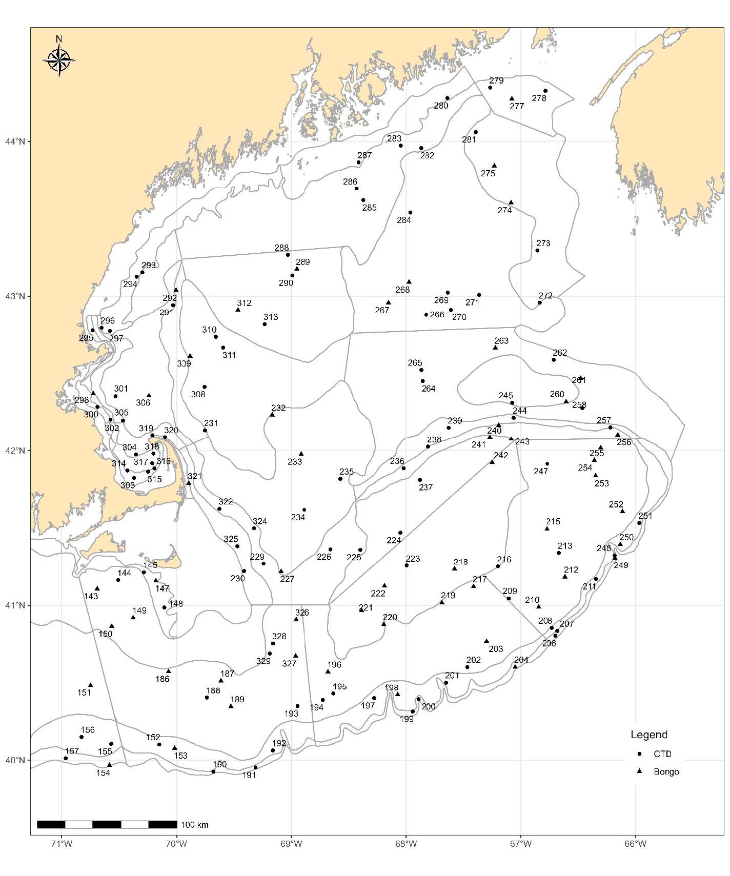 NOAA Bottom Trawl Survey 2022 Fall Northeast