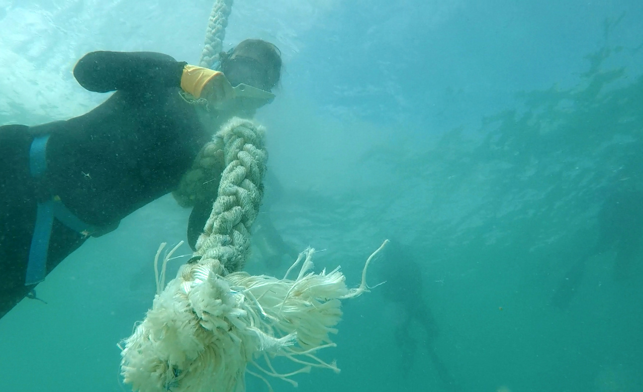 Image: Marine Debris Training Continued: Surf Zone Rescues, Net Monsters, and Flipping Boats