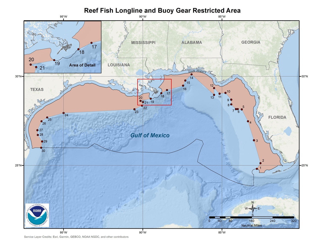 Image: Reef Fish Longline and Buoy Gear Restricted Fishery Management Area Map & GIS Data