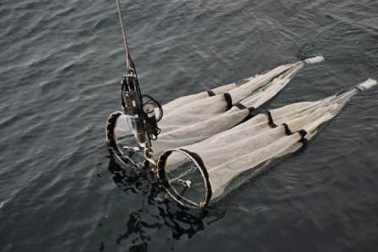 Scientific equipment used to get samples from the ocean
