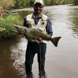 Ricky with catch of the day. 
