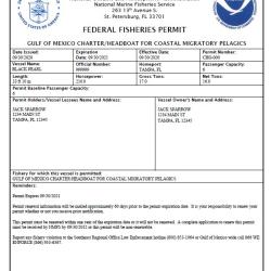 Fisheries Charter Boat Permit