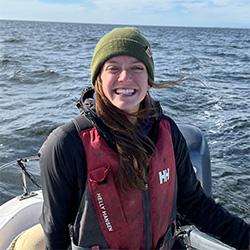 Portrait of a scientist on a boat