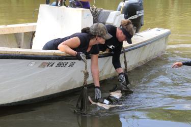 Tribal citizens help with Atlantic sturgeon research