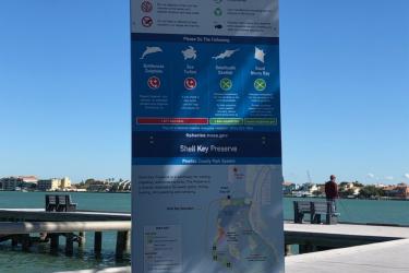 Pass-A-Grille pier fishing sign in Florida