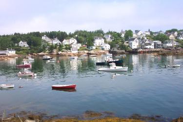 The harbor at Stonington Maine on the south end of Deer Isle. Stonington, Deer Isle, Maine.