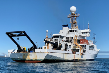 The NOAA ship Ronald H. Brown is currently sampling waters off the western U.S. during the 2021 West Coast Ocean Acidification Cruise.