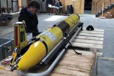 Checking out the gliders at the port agent’s warehouse in Punta Arenas