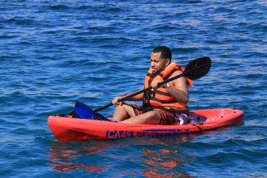 Kayaking in the Pacific Ocean