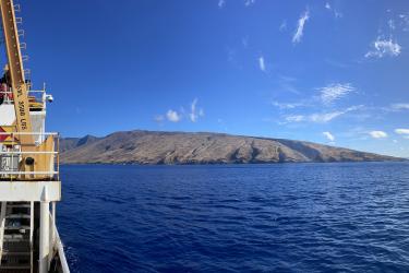NOAA Ship Oscar Elton Sette conducts deepwater camera deployments south of the west Maui mountains in support of the Fall 2022 BFISH survey. Credit: Ben Richards, NOAA Fisheries.