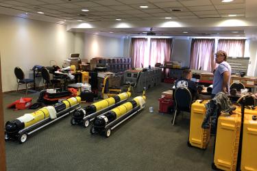large conference room with gliders 