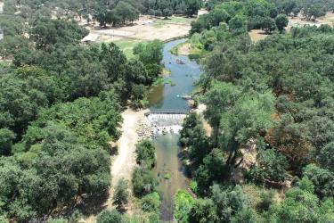 Aerial view of Hemphill Dam