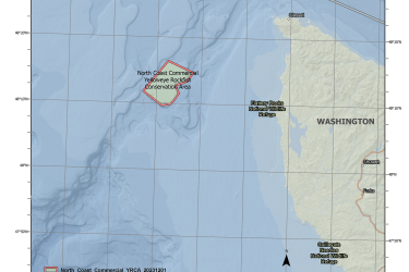 Map of the North Coast Commercial Yelloweye Rockfish Conservation Area