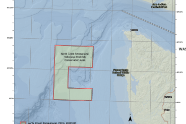 Map of the North Coast Recreational Yelloweye Rockfish Conservation Area