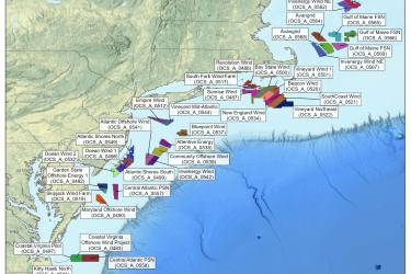 Current offshore wind lease areas