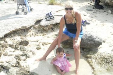 Beth and daughter at the beach