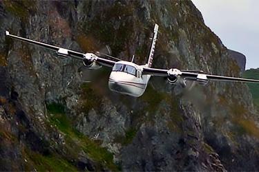 small plane flying survey