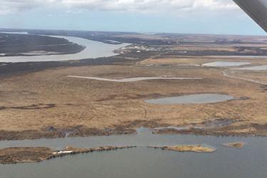 Aerial view of the Yukon River