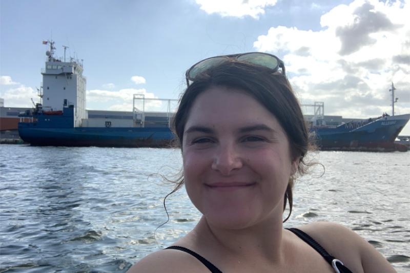 Rachel Banton kayaking.