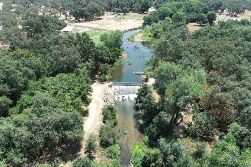 Aerial view of Hemphill Dam