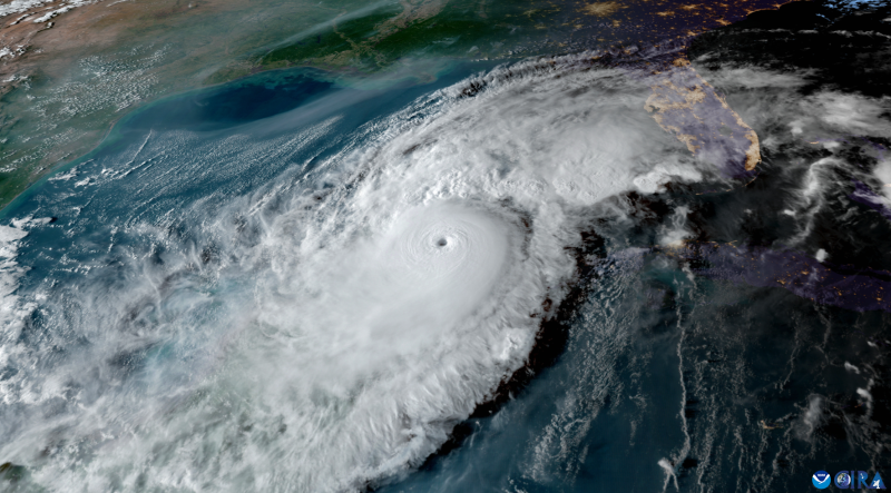 On Oct. 8, 2024, at 6:30 p.m. EDT, NOAA’s GOES East satellite captured this imagery of Hurricane Milton approaching the Gulf Coast of Florida. At its most powerful, Milton’s maximum sustained winds reached 180 mph making the storm an extremely dangerous Category 5 hurricane.