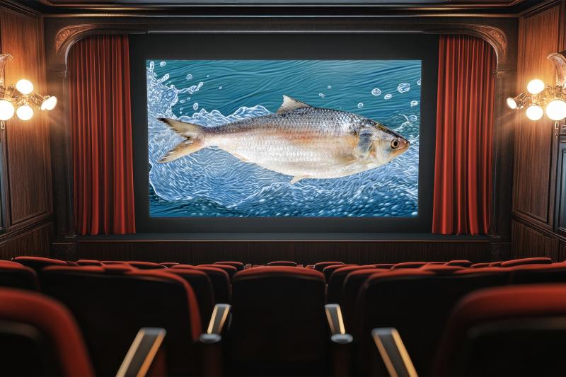 Shad on the big screen. Credit: NOAA graphic, with stock images from AdobeStock