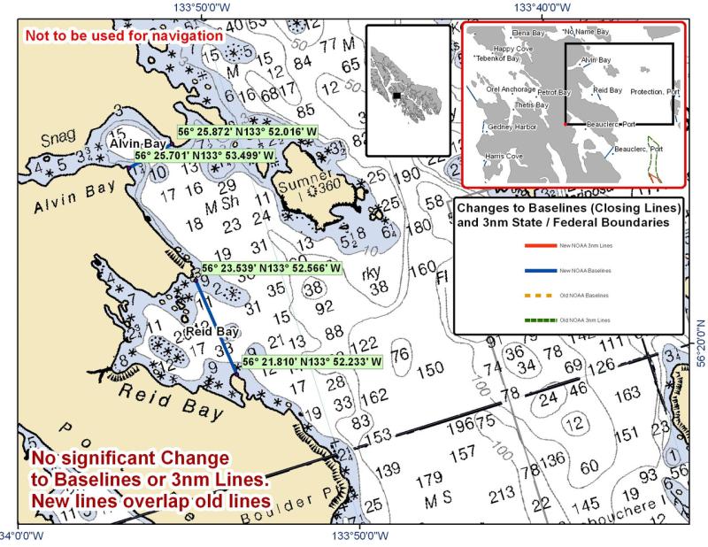 Chart for Alvin Bay and Reid Bay Chart for Alvin Bay and Reid Bay