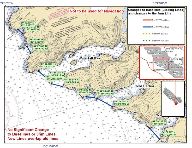 Chart for Gold Harbor and Waterfall Bay Chart for Gold Harbor and Waterfall Bay