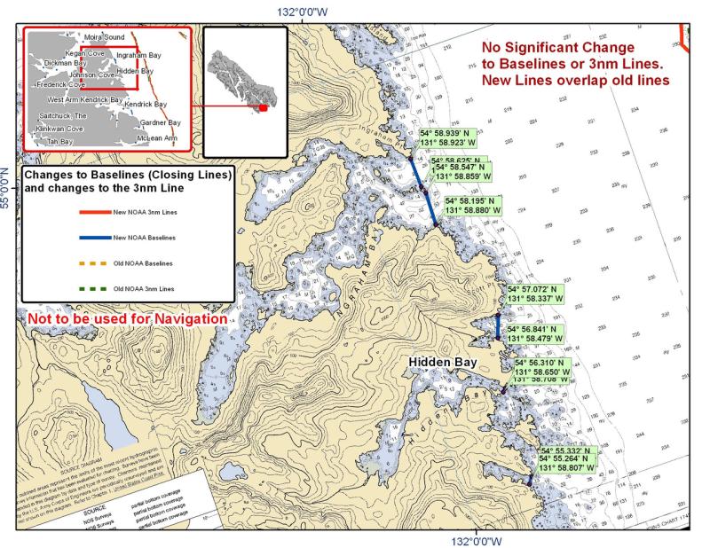 Chart for Hidden Bay and the Surrounding Area Chart for Hidden Bay and the Surrounding Area