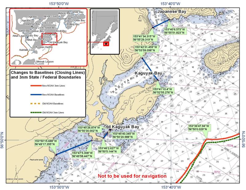 Chart for Kaguyak Bay Chart for Kaguyak Bay