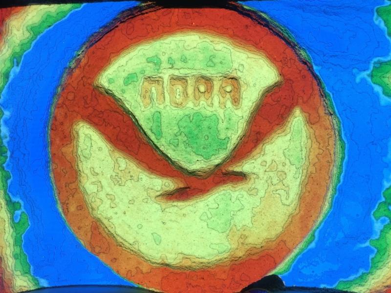 Bathymetry version of the NOAA logo.