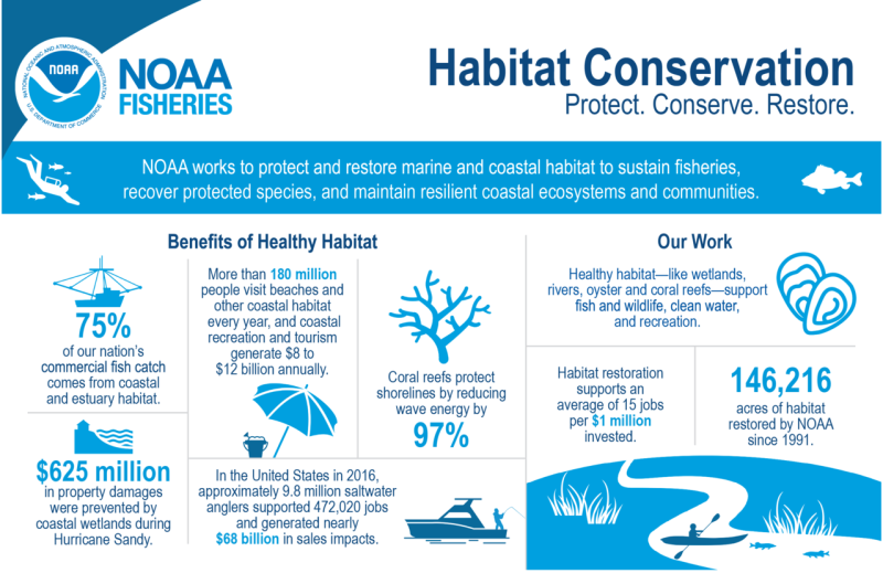 Infographic showing the benefits of healthy habitats