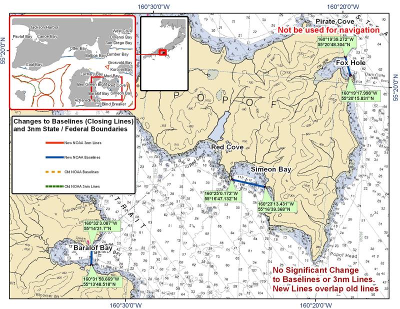 Chart for Popof Island and the Surrounding Area Chart for Popof Island and the Surrounding Area