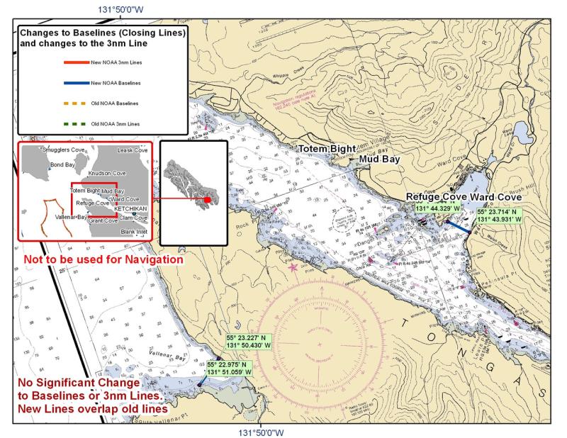 Chart for Ward Cove and the Surrounding Area Chart for Ward Cove and the Surrounding Area