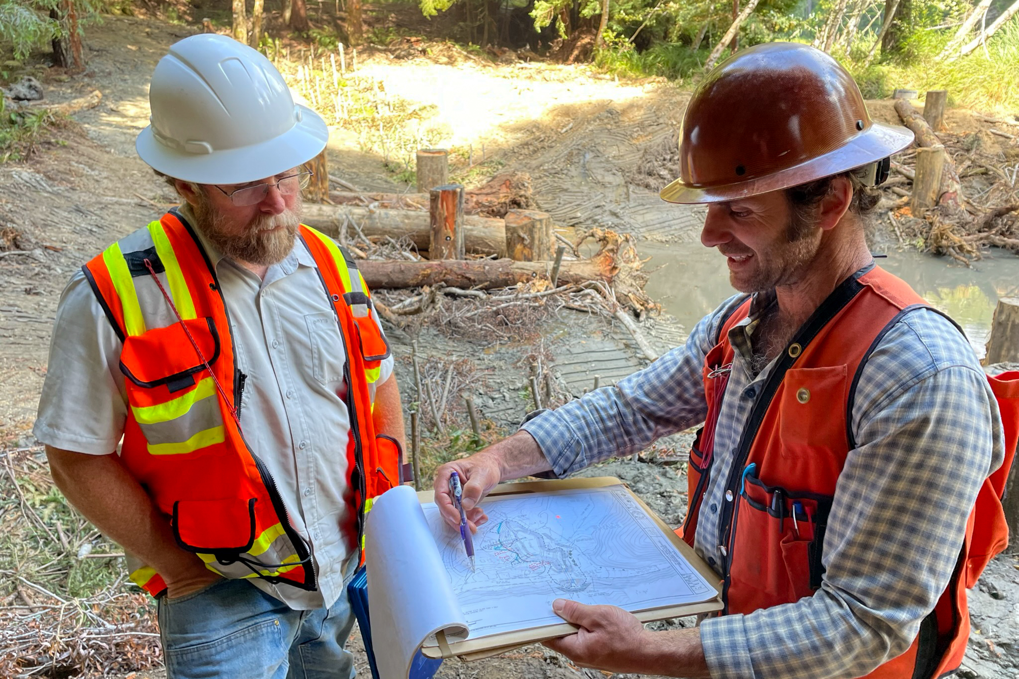 Trout Unlimited project staff at the Dry Dock Gulch site