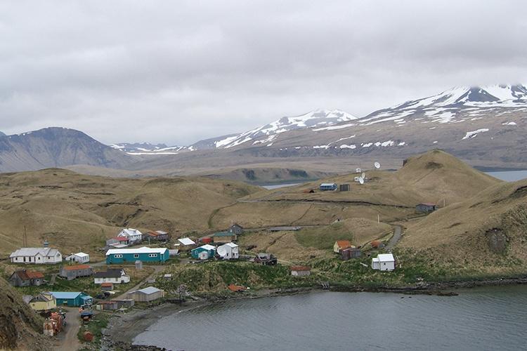 photograph of the village of Atka