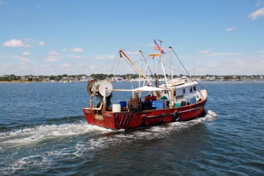 Fishing vessel in Point Judith, Rhode Island. 