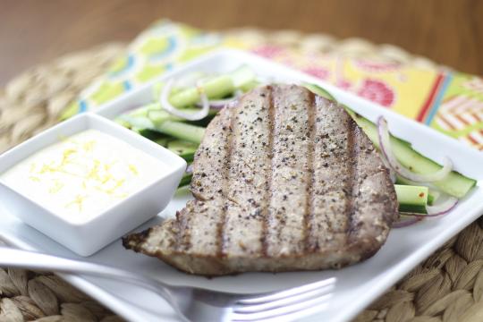 grilled tuna lemon with mayo_Mariners Menu_photo by Vanda Lewis_NC Sea Grant.jpg