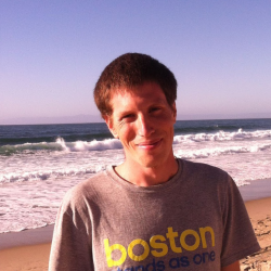 Brian Free at the beach.