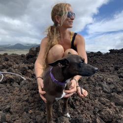 Photo of Jennifer Stahl and her dog