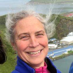 close up of scientist Pam Goddard