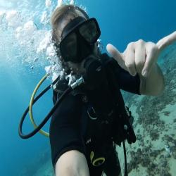 Photo of Andrew Lanza scuba diving