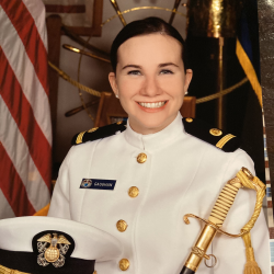 LTJG Heather Gaughan in uniform. 