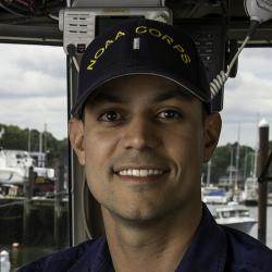Erick Estela in the wheel house.