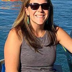 Suzie Teerlink on a boat