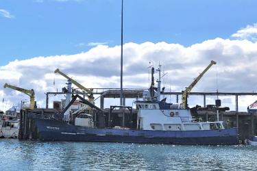 NOAA Research Vessel Woldstad at port in Alaska. Credit: NOAA Fisheries