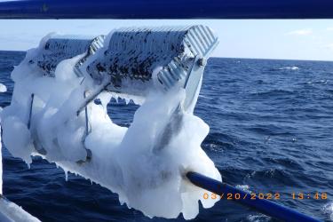 frozen equipment on commercial longline vessel in Alaska