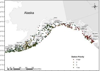 station map for Gulf of Alaska coral survey