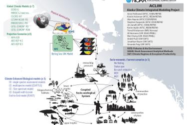 poster showing global climate models by Alaska Climate Integrated Modeling Project